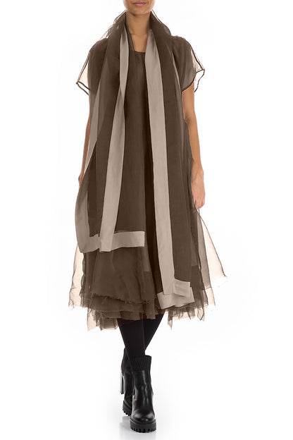 Silver Sage Silk Chiffon Scarf