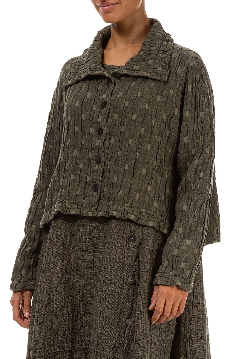 Silver Sage Textured Linen Jacket