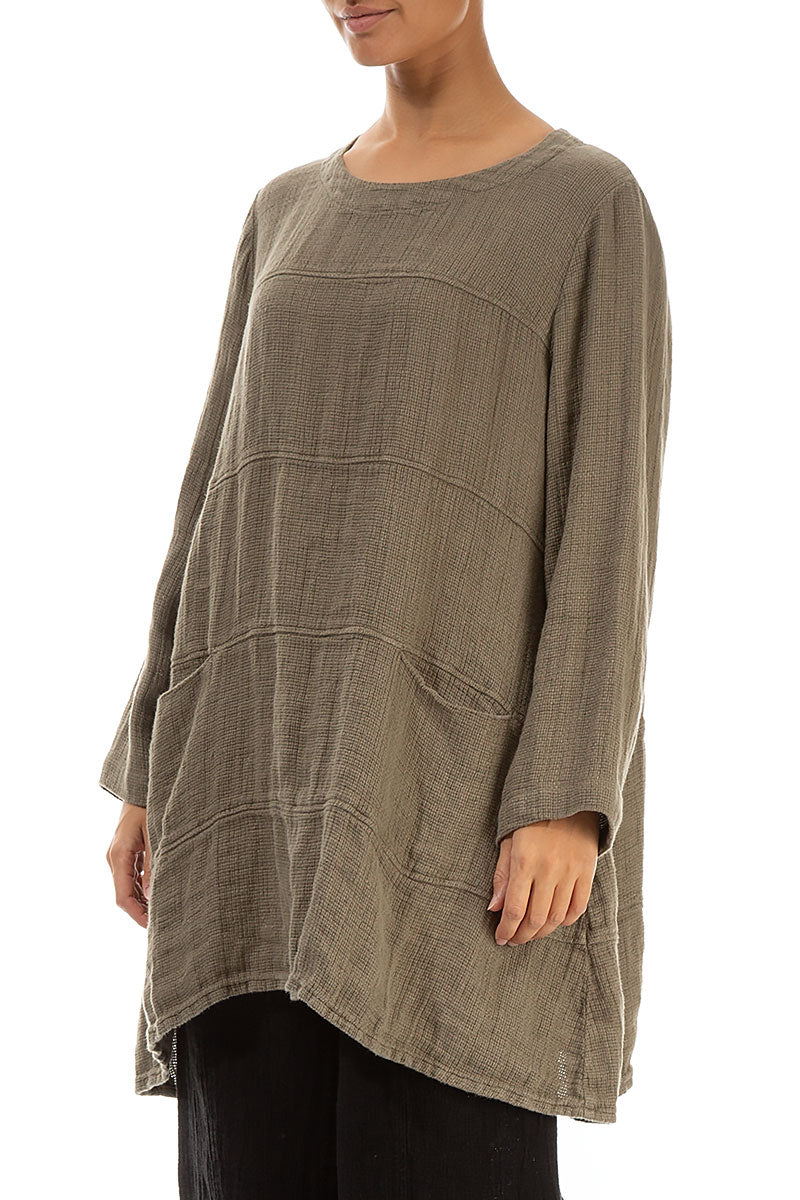 Silver Sage Textured Linen Tunic