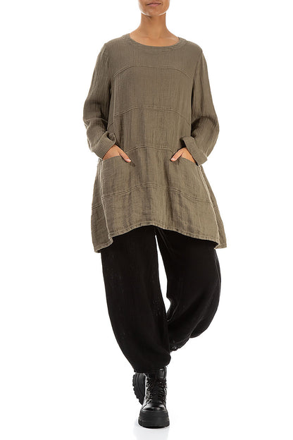 Silver Sage Textured Linen Tunic