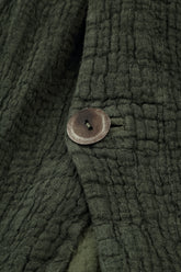 Single Button Forest Mist Textured Linen Jacket 5