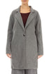 Single Button Grey Wool Coat 1