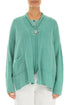 Single Button Mint Linen Cardigan 1
