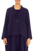 Single Button Royal Purple Textured Linen Jacket 1