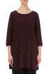 Single Pocket Maroon Linen Tunic 1