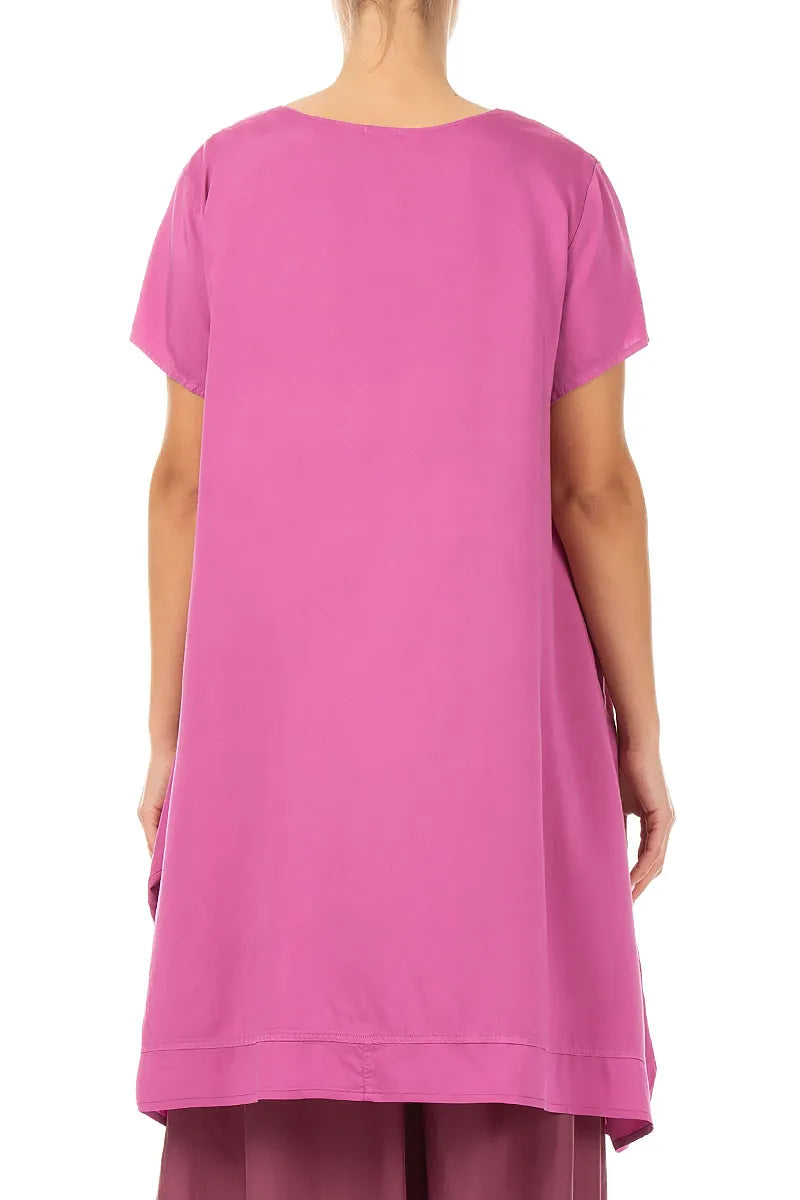 Tunika aus Wildbeerenseide und Bambus mit einer Tasche