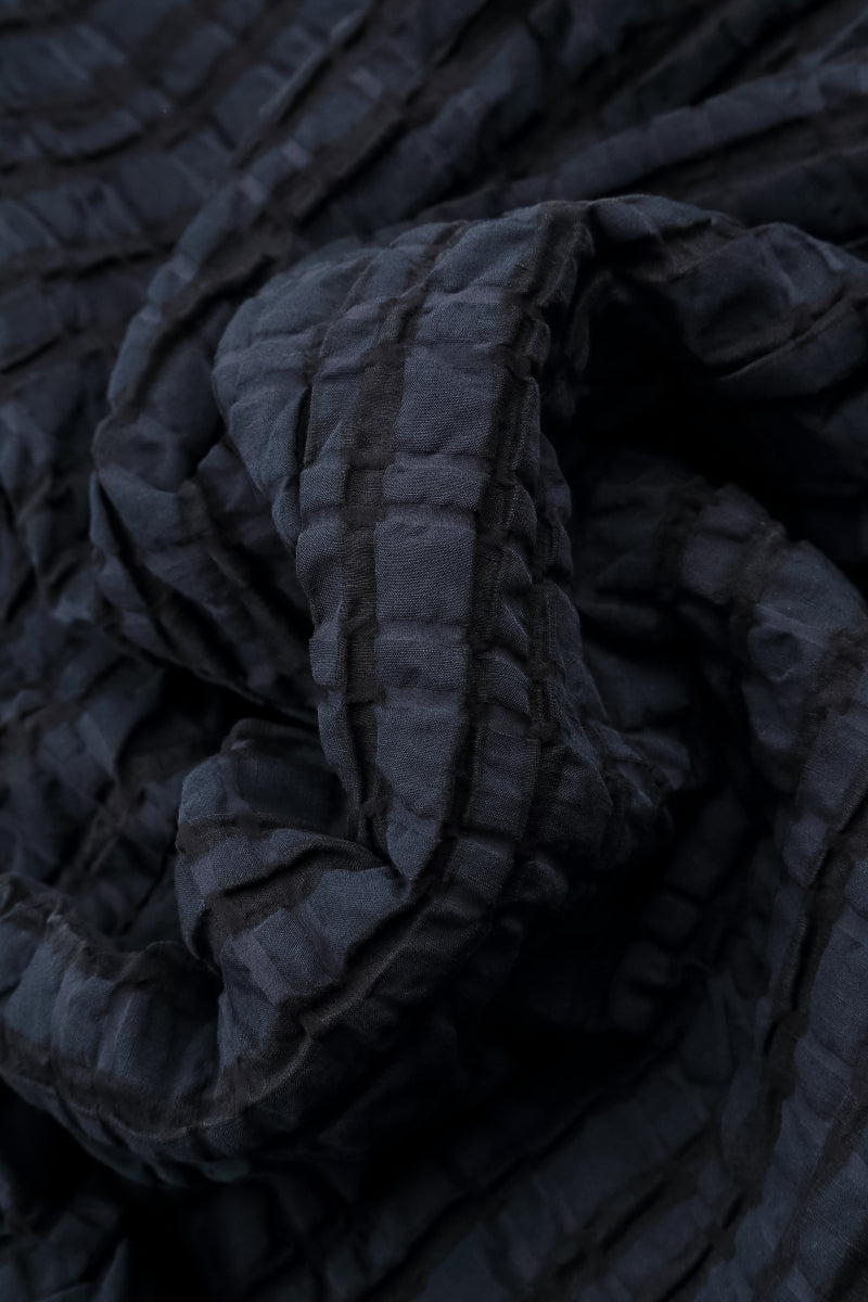 Slate Blue Checkered Linen Cotton Jacket 5