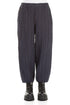 Slate Blue Checkered Linen Cotton Trousers 1