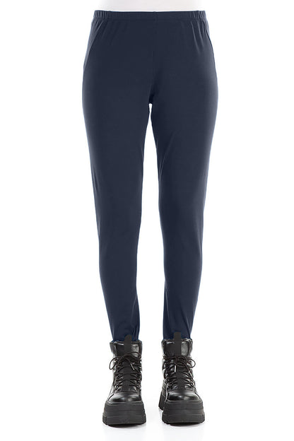 Slate Blue Cotton Leggings 1