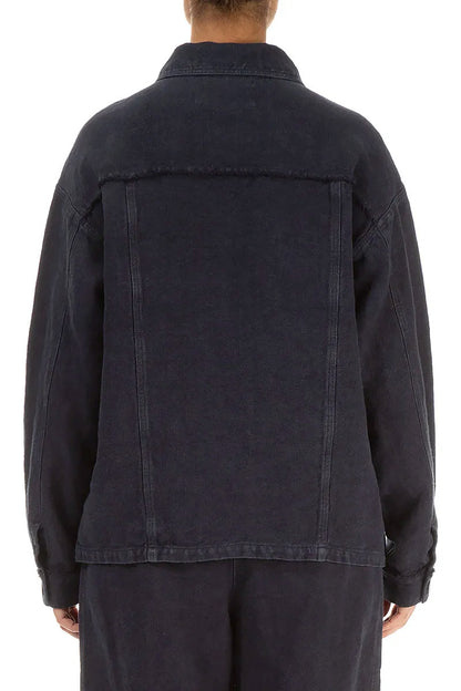 Slate Blue Heavy Linen Jacket 2