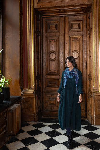 Slate Blue Marble Cotton Leggings