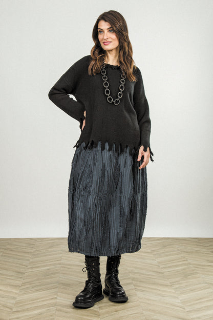 Slate Fray Weave Skirt