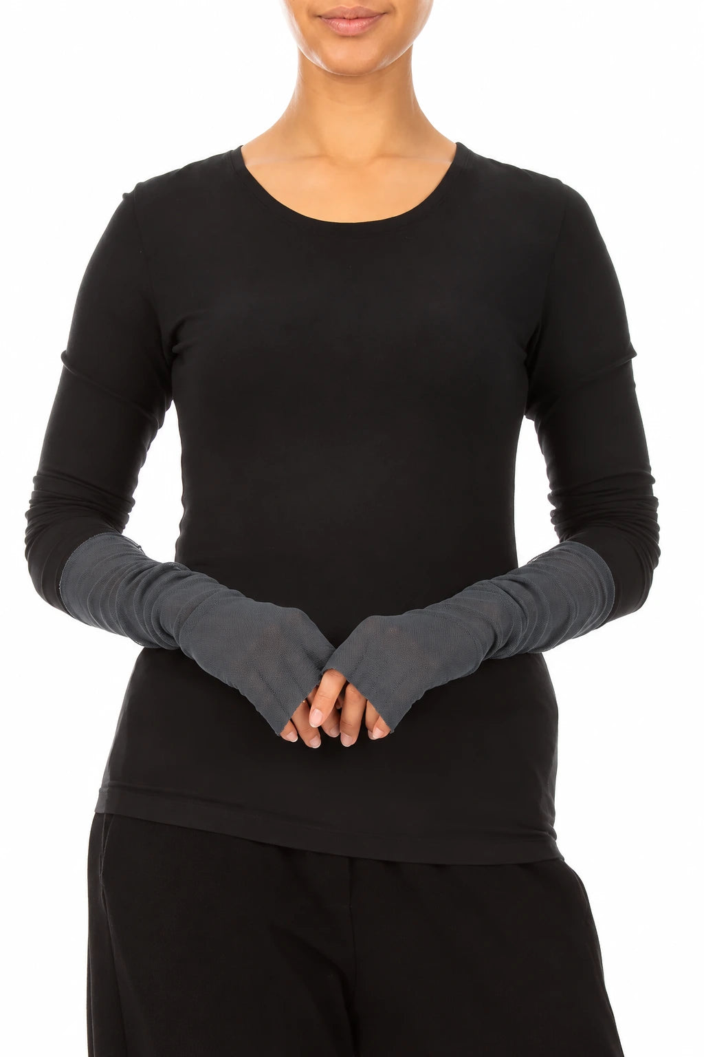 Manchettes en Coton doux en résille Gris ardoise