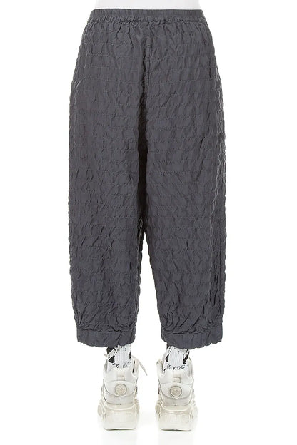 Slate Pleated Silk Bamboo Trousers 2