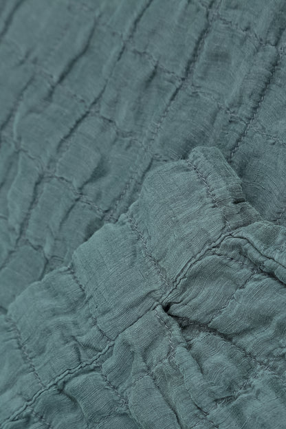 Slate Pleated Silk Linen Trousers 4