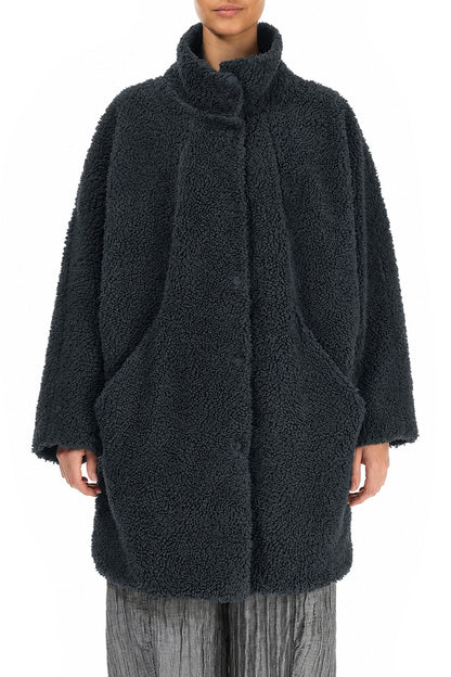 Slate Teddy Cotton Coat