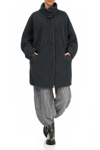 Slate Teddy Cotton Coat