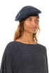 Slate Blue Knitted Wool Beret 1