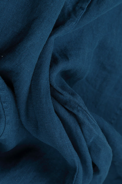 Sleeveless A-line Navy Linen Dress 5