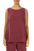 Sleeveless Antique Ruby Linen Top 1