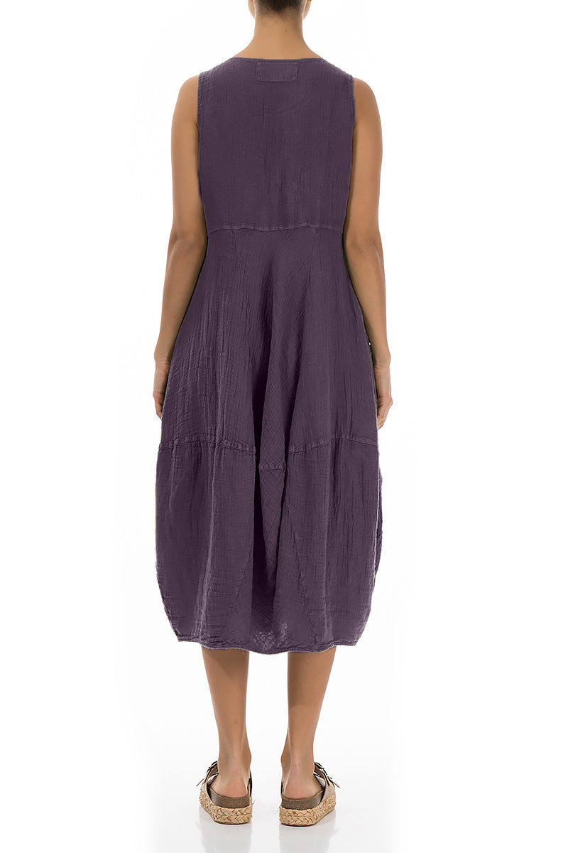 Robe sans manches en lin Amethyst à manches ballon
