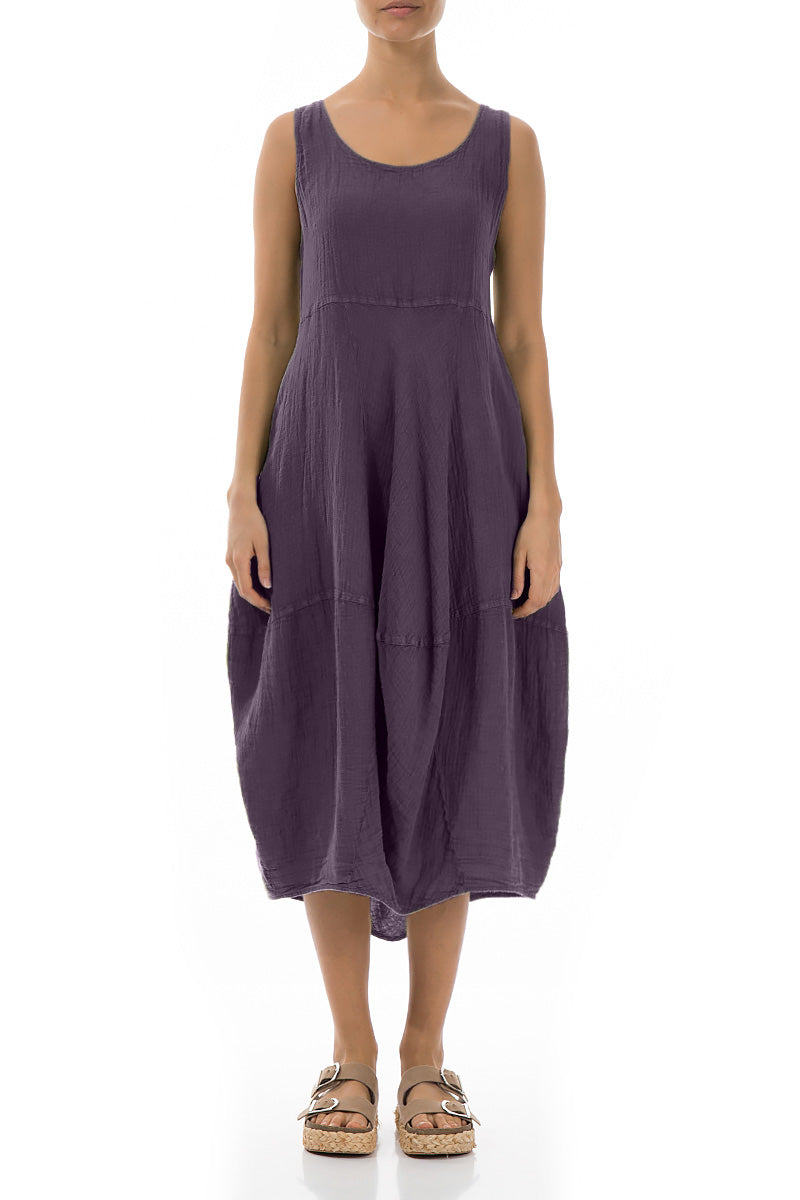 Robe sans manches en lin Amethyst à manches ballon