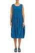 Sleeveless Balloon Cobalt Blue Linen Dress 1