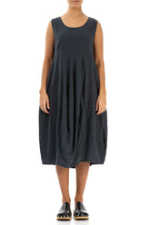 Balloon Graphite Linen Dress 1