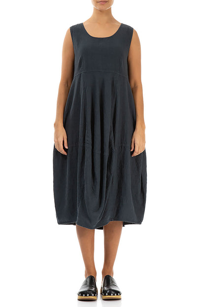 Balloon Graphite Linen Dress 1