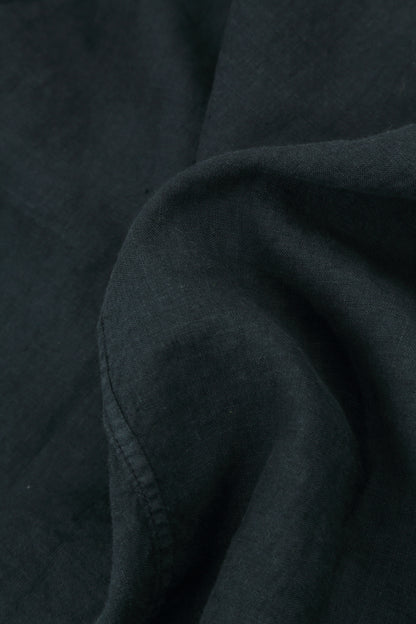 Sleeveless Balloon Pockets Graphite Linen Dress 5