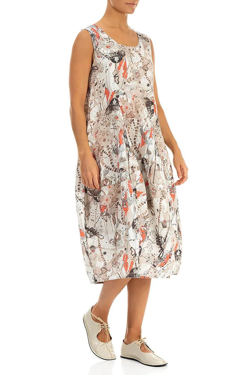 Sleeveless Balloon Savannah Linen Dress 4
