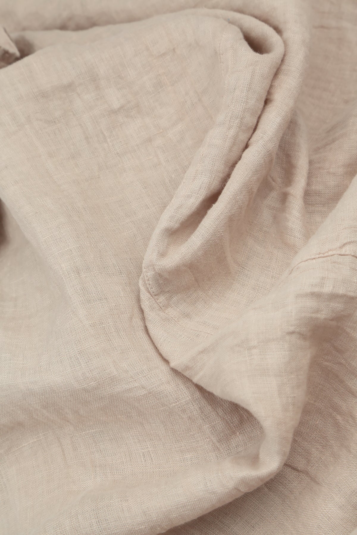 Ärmelloses Leinen-Top in Beige