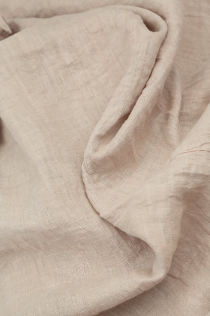 Ärmelloses Leinen-Top in Beige