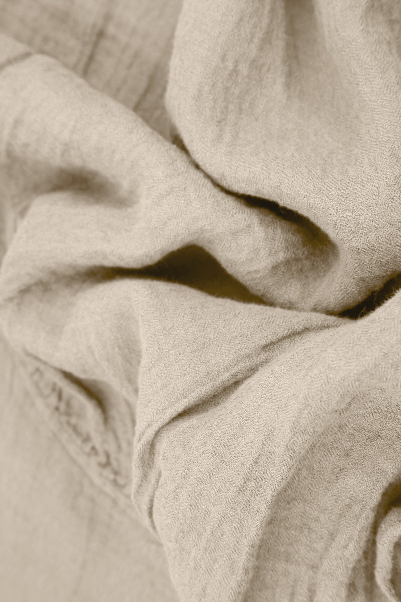Sleeveless Beige Linen Top