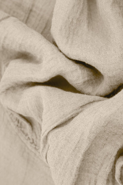 Sleeveless Beige Linen Top
