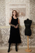 Sleeveless Black Silk Velvet Dress 1