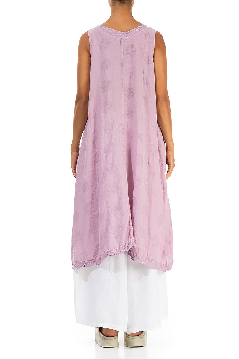 Sleeveless Bubbles Rose Linen Tunic 2