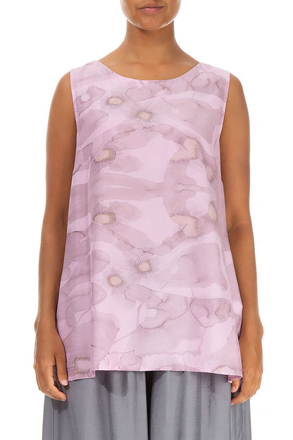 Sleeveless Camomile Taffy Pink Silk Bamboo Top 1