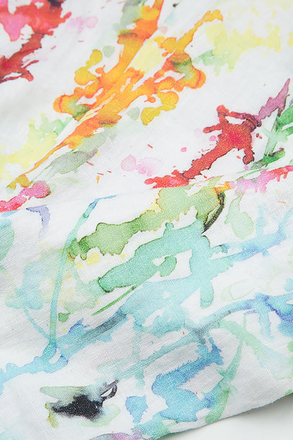 Sleeveless Colour Splash Linen Top 5