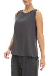 Sleeveless Graphite Silk Bamboo Top 3