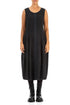 Sleeveless Grey Textured Linen Dress 1