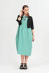 Sleeveless Mint Pintuck Linen Dress 1