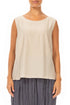 Sleeveless Olive Silk Bamboo Top 1