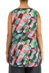 Sleeveless Paint Charm Linen Top 2