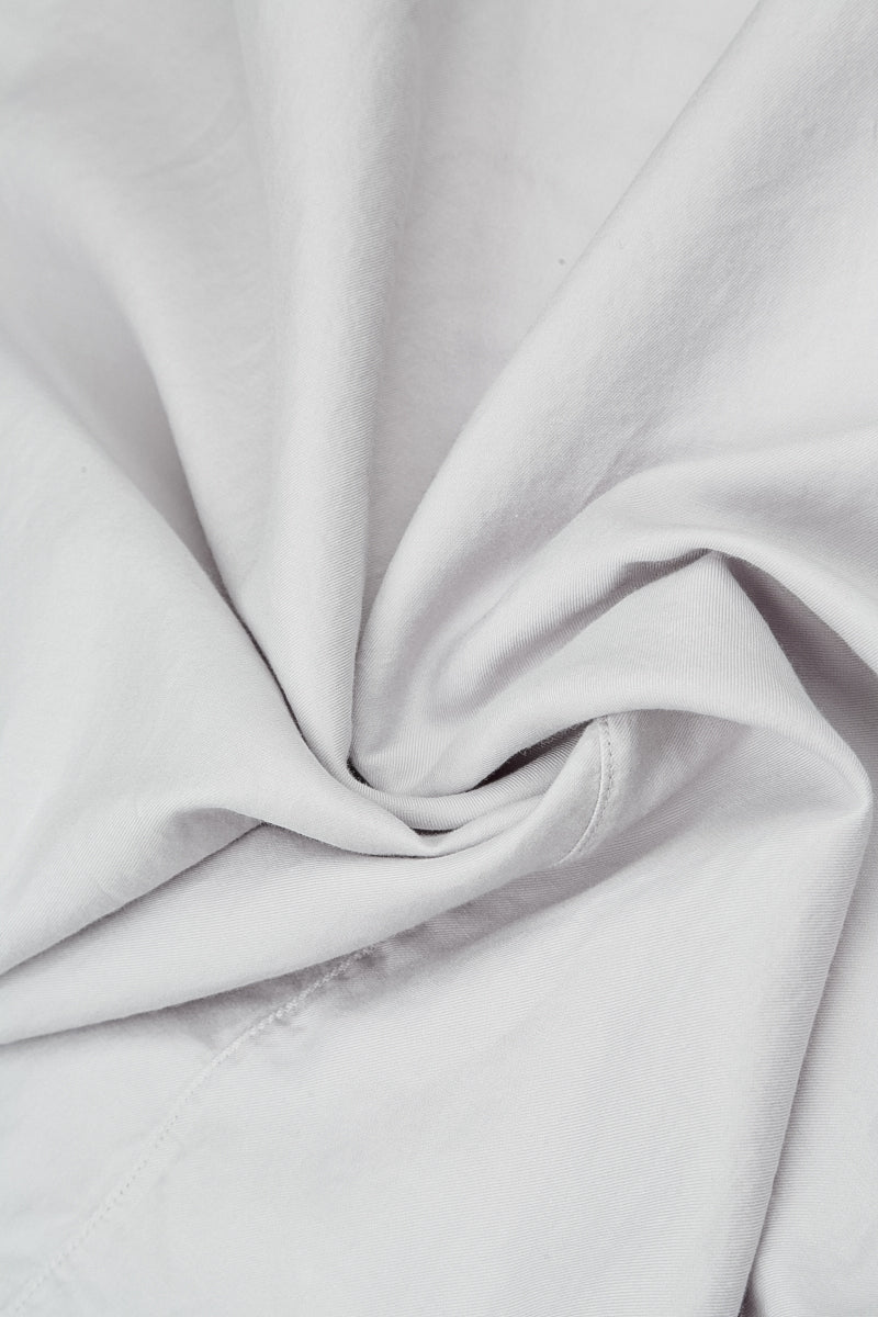 Sleeveless Pearl Grey Silk Cotton Blouse