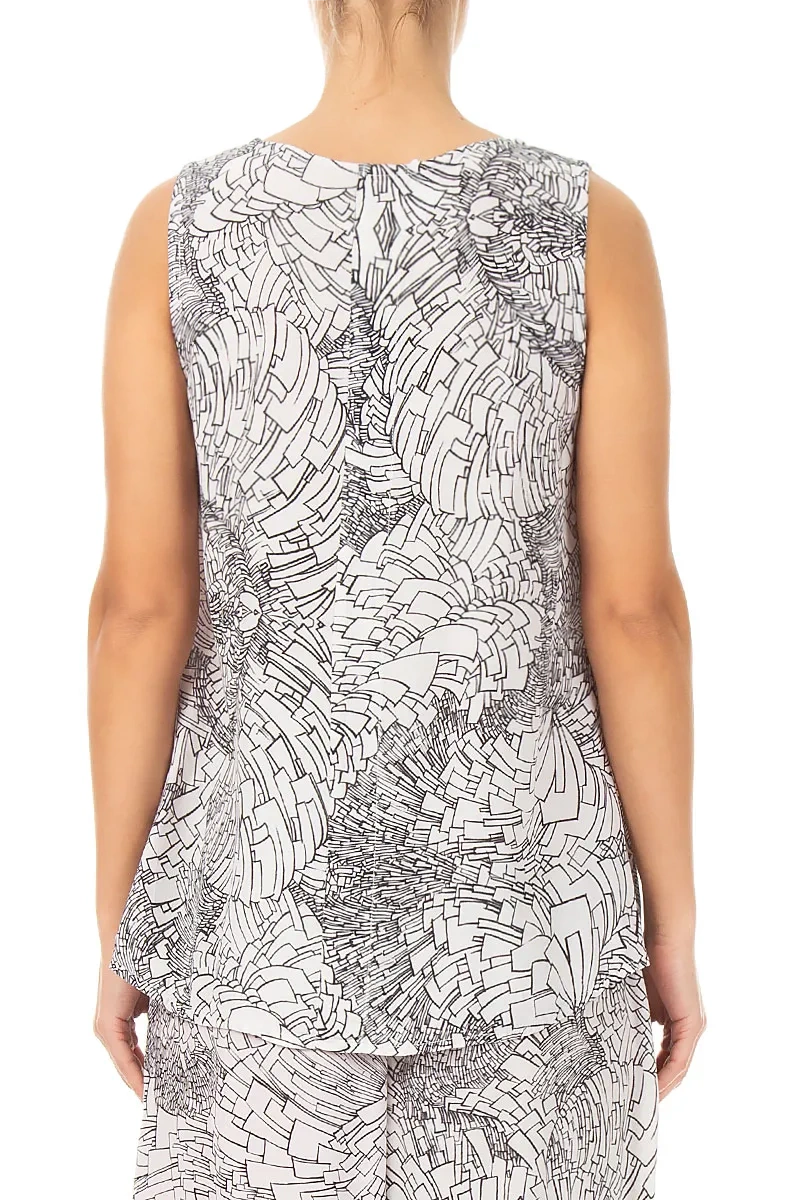 Sleeveless Ripple Viscose Top 2