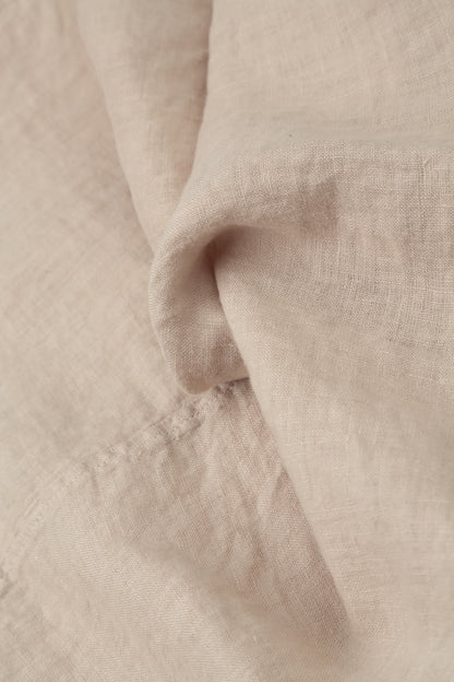 Sleeveless Ruffled Beige Linen Top 5