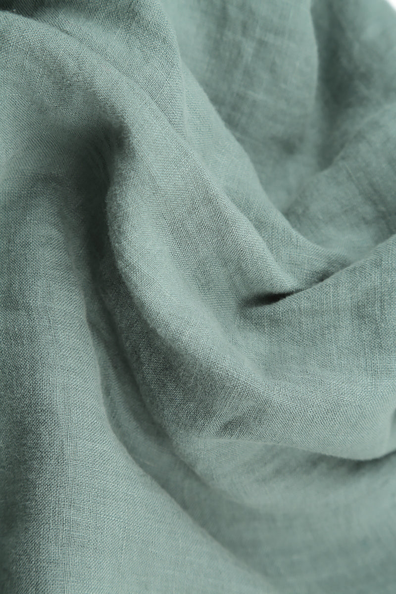 Haut sans manches en lin couleur sauge