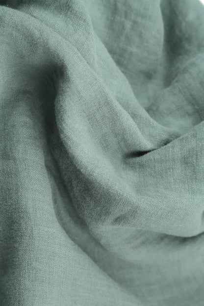 Haut sans manches en lin couleur sauge