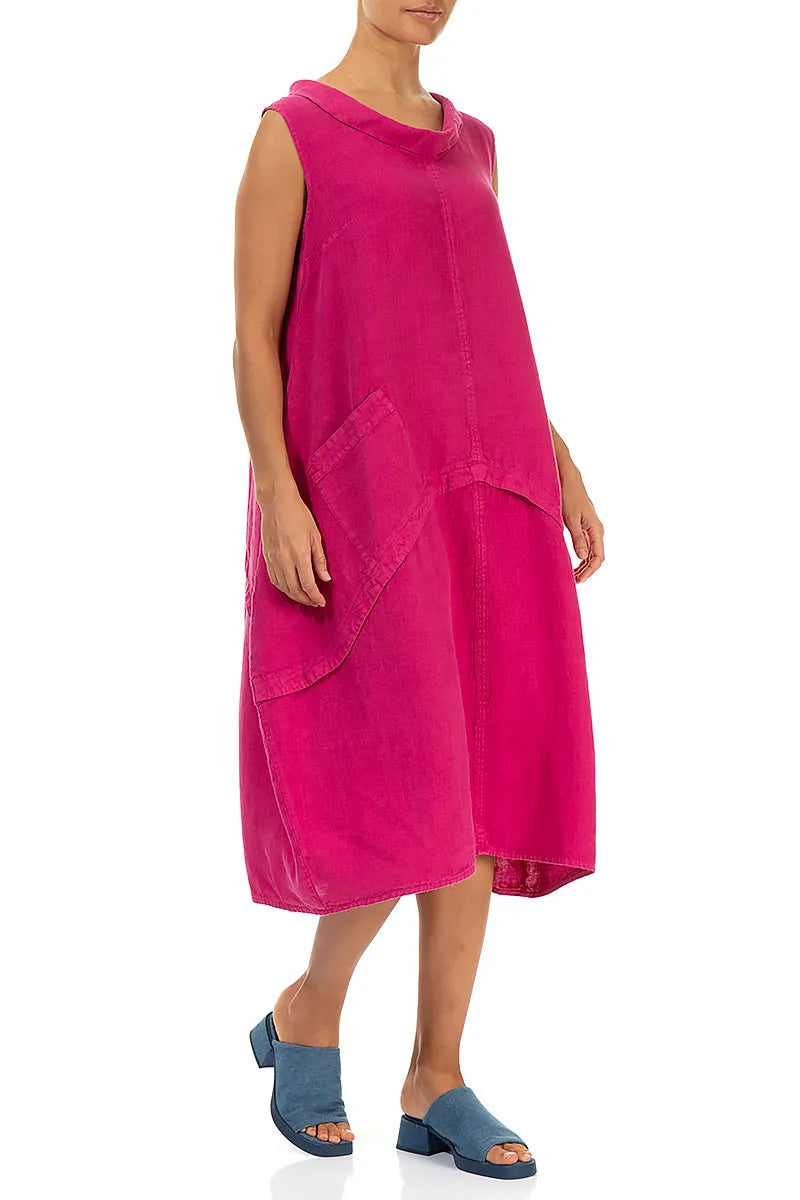 fuchsia linen dress Yaya Dress